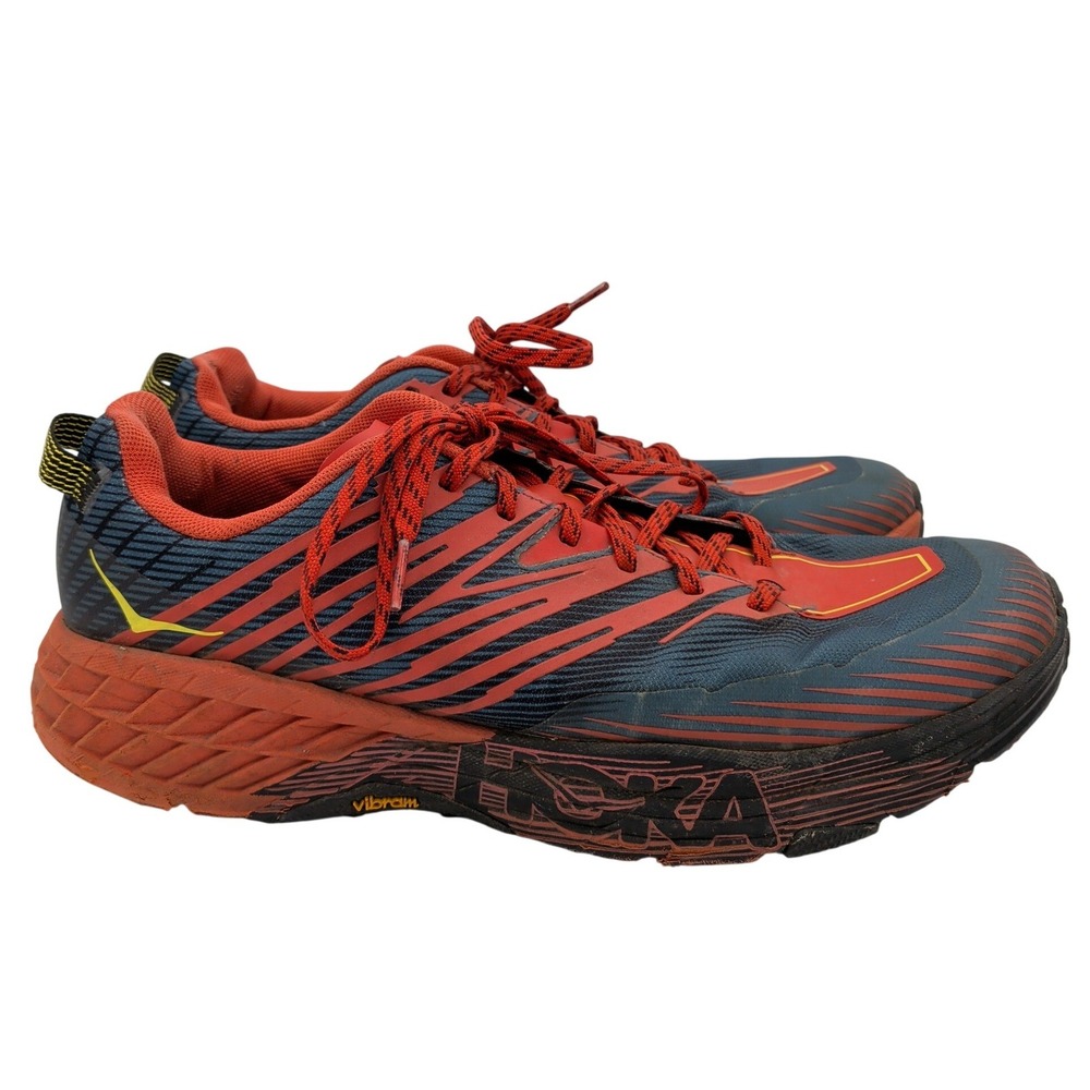 Hoka One One Speedgoat 4 Trail Running Shoes Mens 12.5 Fiesta Blue 1106525 FPBL